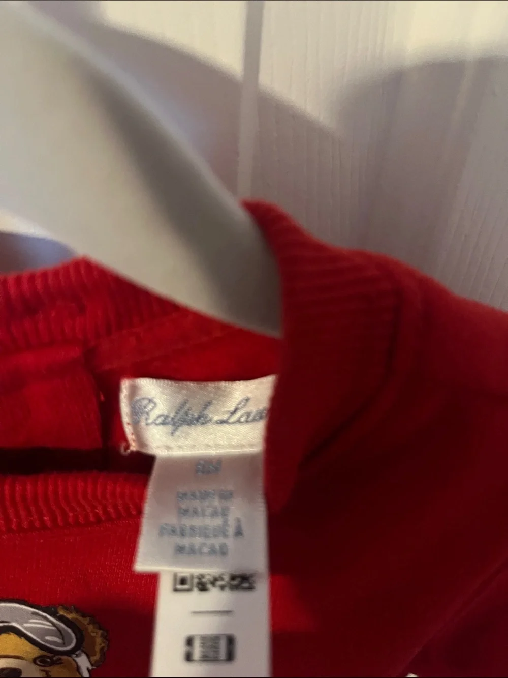 Ralph Lauren Red Polo Bear Ski Sweatshirt Dress